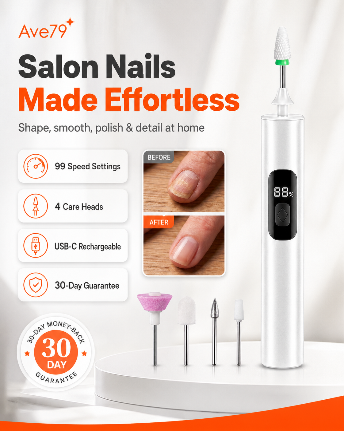 Professional Electric Nail Polisher